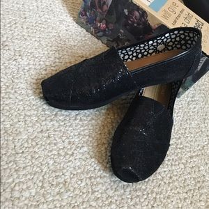 TOMS Classics Black Glitter